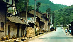 Dazu road almost deserted.