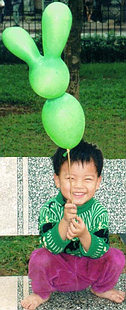 A Vietnamese boy in Hanoi.