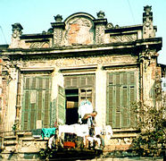 Ornamental facade of flat.