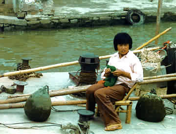 Activities on barges were varied.