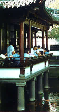 Landscape gardeners included this popular tea house for a chat or a game of Chinese chess.